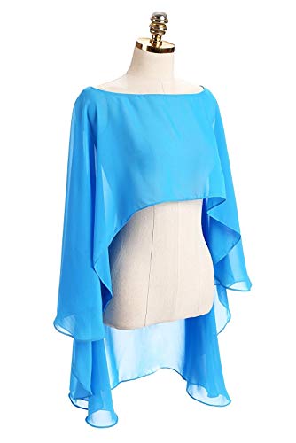 Chiffon Wedding Capes Evening Dress Bridesmaid Stole Formal Scarves Bridal Wraps Long Shawls3