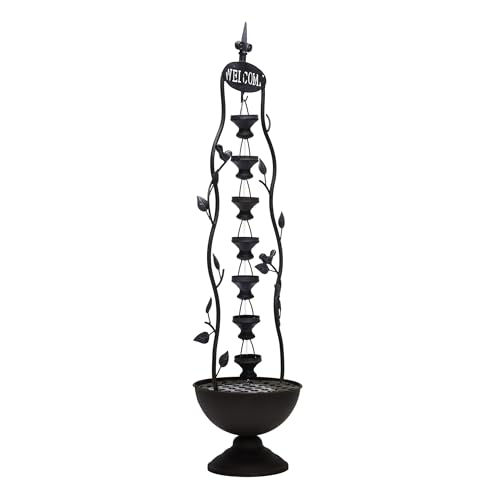 Alpine Corporation MAZ256 Indoor/Outdoor Floor Vintage Hanging 7-Cup Tiered Water Fountain thumb #8