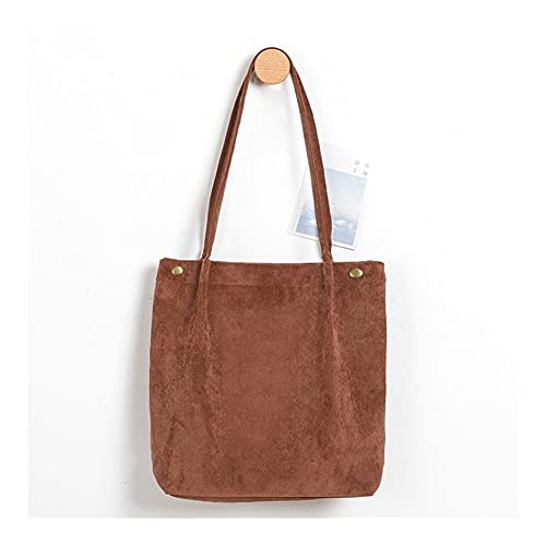 JINGGEGE F2073L Sac à provisions pliable en velours côtelé respectueux de l'environnement et réutilisable