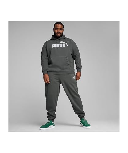 Image of Puma Cotton Men Ess Big Logo Hooded Neck Hoodie Fl (S) Mineral