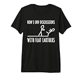 Anti Flat Earth Flat Earthers Stick Figure Funny Sarcasm Premium Tri-Blend T-Shirt