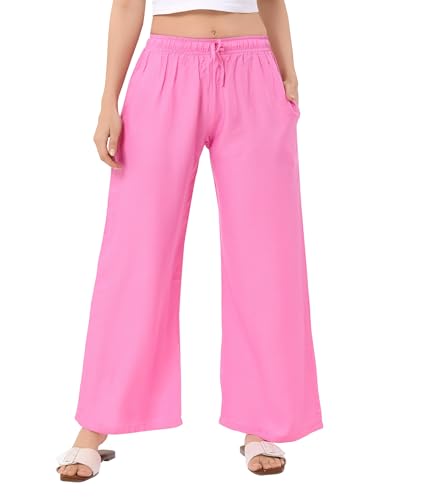 Image of TRASA Women's and Girls Cotton Reyon Regular Fit Palazzo Pants - Available Size - L, XL, 2XL, 3XL