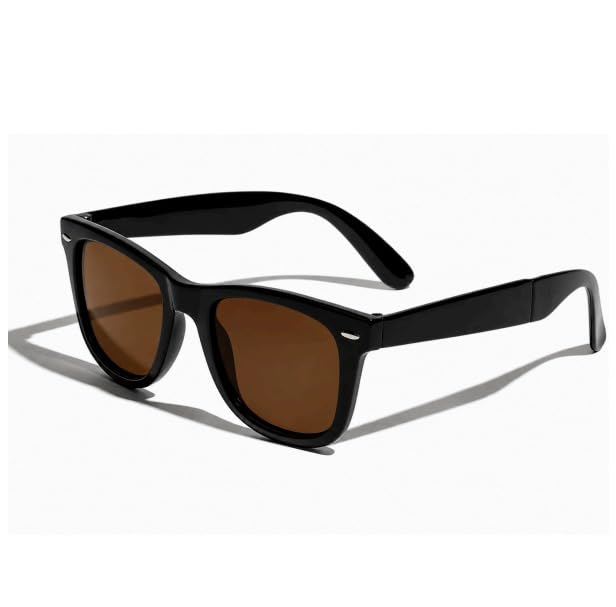 Black Sunglasses for Men & Women | UV Protection | Stylish Unisex...