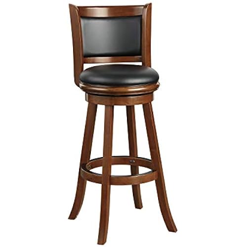 Boraam Augusta Extra Tall Swivel Kitchen Bar Stool - Cherry