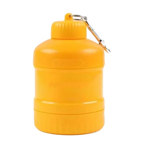 Contenedor Para Polvo   De Polvoo Portátil PE PP | Recipiente Agitador Con Mosquetón | Almacenamiento De Entrenamiento Para Gimnasio, Camping | El Culturismo Complementa El Encargado Del Polvo