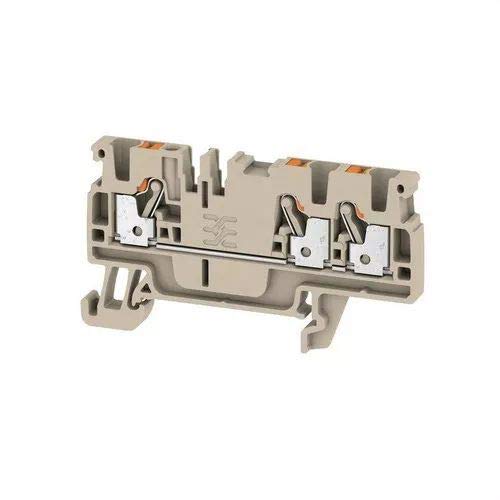 Bornes de paso Weidmüller A3C 2.5 de 1 piso para cable de 2.5mm² en caja de 100