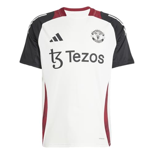 Adidas Men's Manchester United 24/25 Training Jersey, Off White/Black, X-Large