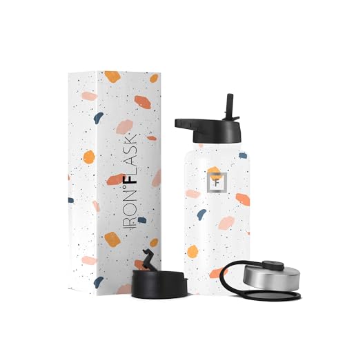 Edelstahl Trinkflasche mit Strohhalm - 650/950/1200/1800 ml - Kohlensäure Geeignet Auslaufsicher Doppelwandig Isoliert Thermosflasche… – Ansicht 1