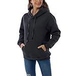 Haellun Womens Casual Winter Warm Fleece Sherpa Lined Pullover Hooded Sweatshirt - Image 2