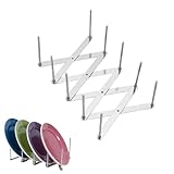 Deckelhalter, Rippchenhalter, Topfdeckelhalter, Topfdeckel Organizer, Multifunktionales Teleskoplagerregal Dämpfer Abtropfgestell, Aufbewahrung Organizer für Pfannen, Töpfe, Deckel, aus Edelstahl