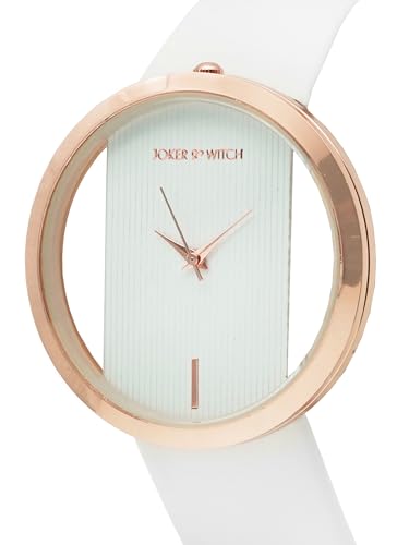 Image of Joker & Witch Faux Leather Minimal Transparent Dial Pu Analogue Watch For Women