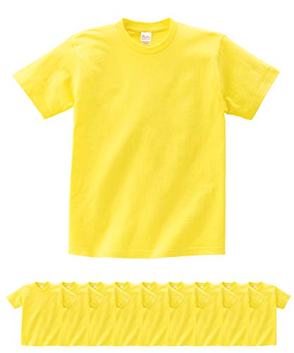 (プリントスター)Printstar | 00085-CVT 5.6オンス ヘビーウェイトTシャツ 10枚セット キッズ (イエロー, 100)