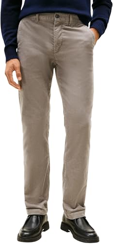 Tommy Hilfiger Herren Chino Hose Denton Corduroy Straight Fit, Grau (Hydrogen Grey), 31W/36L – Ansicht 1