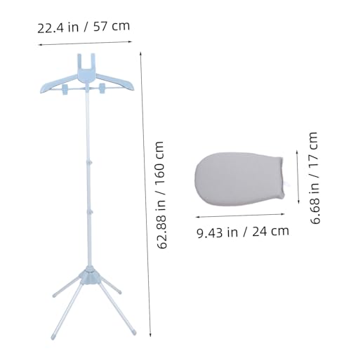 ERINGOGO 1set Adjustable Portable Clothes Rack for Handheld Steamer Foldable Steaming Hanger Ironing Glove Space-saving Design for Spaces and Travel Use