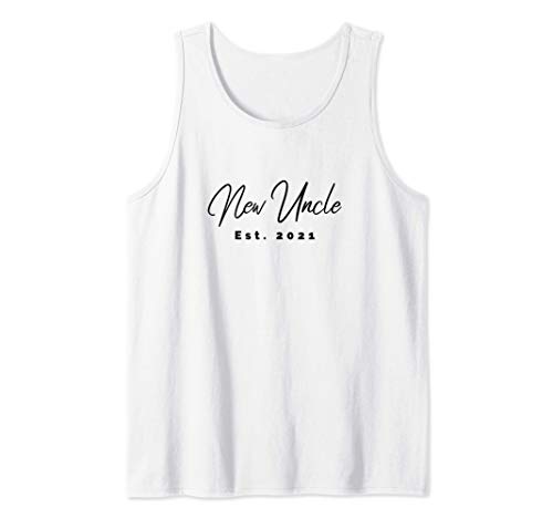 Herren New Uncle Est. 2021 First Time Uncles Novelty Gift Tank Top