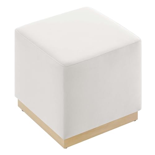 Modway 17" Square Performance Velvet Upholstered Upholstered Ottoman by Modway - Used condition - Image 7
