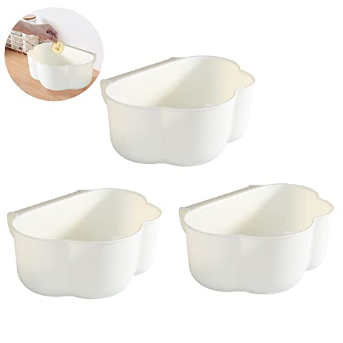 3 Pièces Bac Poubelle Collecteur, Poubelles Suspendues, Poubelle Cuisine Poubelle Murale, Poubelle Cuisine, Poubelle De Cuisine Pour Le Stockage Des Déchets Ménagers Poubelle Suspendue (Blanc) Cover