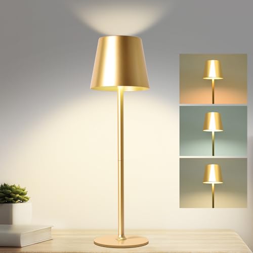 Jueholla Lamparas de Mesita de Noche sin Cable, Lámpara LED Recargable con Batería 5200mAh, IP54, Puerto de Type C, Lampara de Mesa LED Recargable para Dormitorio, Bar, Terraza