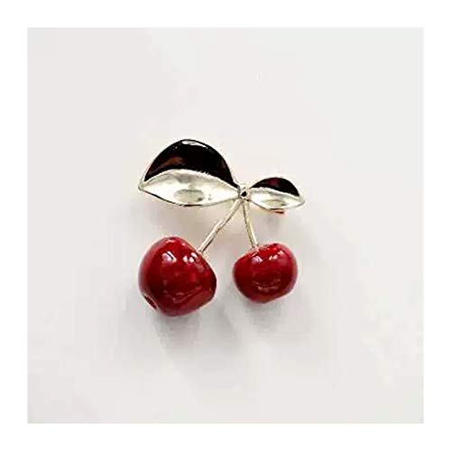 Broche cerise mignon accessoire décoration pour manteau pull et veste en maille