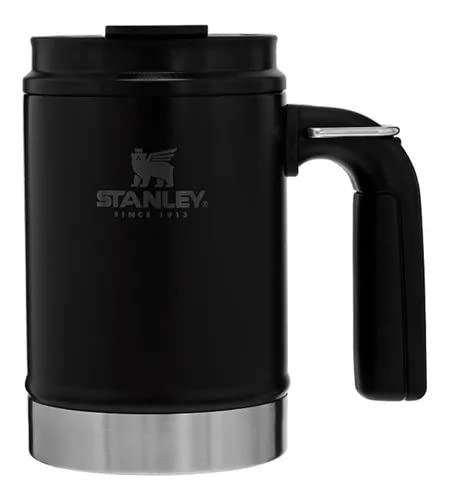 Caneca Copo Stanley The Big Grip Camp Mug Preto 473 Ml