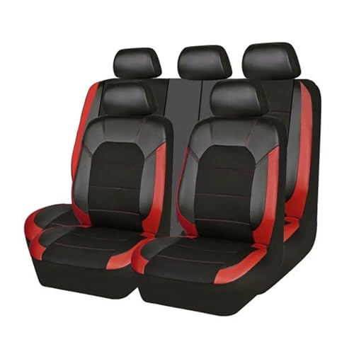 MRBVHGPKUT Cojín del Asiento del Coche para VW para Bora para GOL G3 G5 para Golf 4 5 6 7 8 Funda Universal Asiento Coche(Negro Rojo)