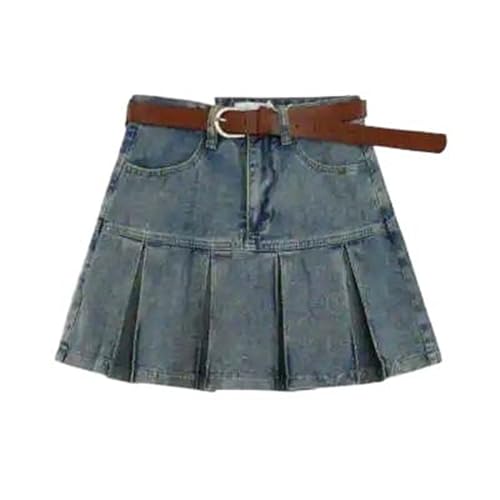 Mini jupe en jean plissée style rétro pour vos sorties urbaines branchées