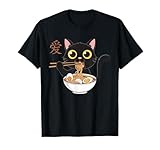 Photo Gallery t-shirt ramen con gatto nero con grafica giapponese kawaii anime cool cat maglietta Photo Gallery t-shirt ramen con gatto nero con grafica giapponese kawaii anime cool cat maglietta