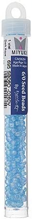 Miyuki Seed Bead 6/0 APX.22g - Dark Aqua Transparent AB Japanese Glass Seed Beads