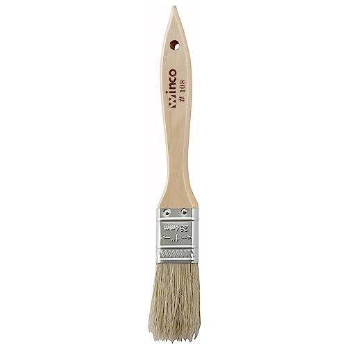 Image of Winco Heavy-Duty Boar Bristle Pastry Brush, 1 inch