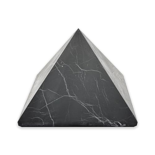 LAMARE Pyramiden aus Schungit matt, einzigartiges Mineral, Energiegeometrie, Verbesserung des Wohlbefindens, Neutralisierung der Energie, Reduzierung von elektromagnetischem Stress, 1 Stück (5 x 5 cm)