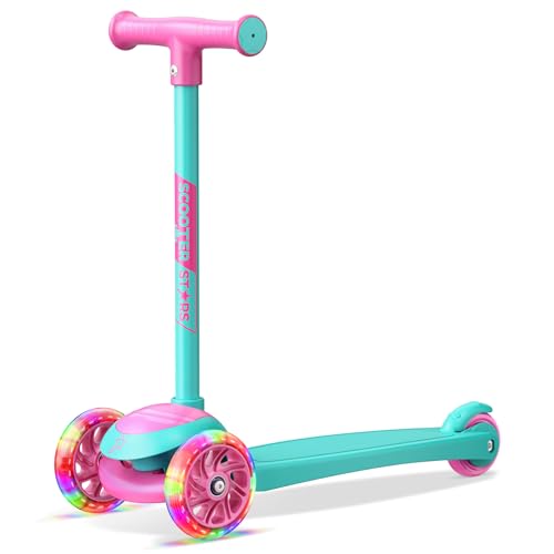 3 Wheel Scooter for Kids, Smooth Light Up LED Front Wheels, Wide Anti Slip Deck,...