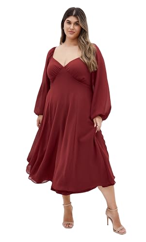City Chic Women's Plus Size Dress - Flirty Midi, 20
