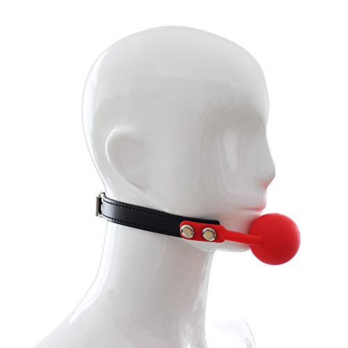 Romi Red Mouth Ball Gag Harness Mouth Restraints Adult Products With Lock #TOP2