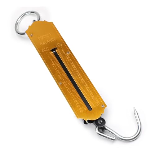 Utoolmart - Utoolmart Spring Balance Hanging Hook Handheld Metal Weighing Force Scale Kilo & LBS 50KG