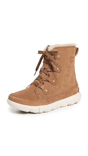 Bottes Sorel Explorer II Joan imperméables en suède marron avec semelle crantée