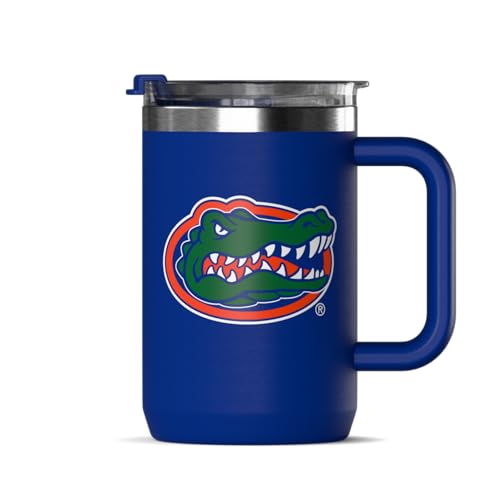 Hydrapeak Officially Licensed Florida Gators 18oz Coffee Mug with Flip Lid & Handle, Insulated Stainless Steel Travel Mug for Coffee/Tea, Hot & Cold Drinks, Gift for UF Fans & Alumni