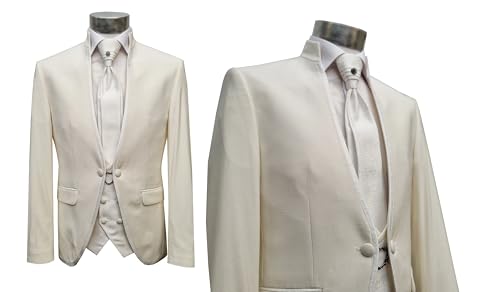 MMUGA Hochzeitsanzug Bräutigam Anzug Stehkragen – Bild 7