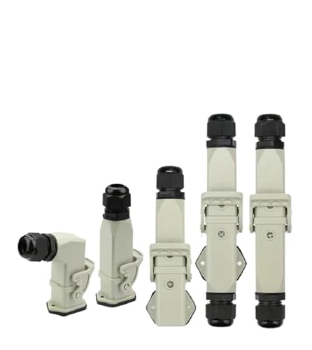 HDC-HA Heavy Duty Connector 4/5/6/8 Pins Industrial Waterproof Aviation Socket Plug Plastic Housing 250V 10A/16A(3 Pins and Pe-01)