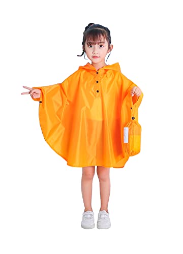 Image of Freesmily Kids Cute Raincoat Waterproof Rain Poncho Jacket Coat for Girls Boys