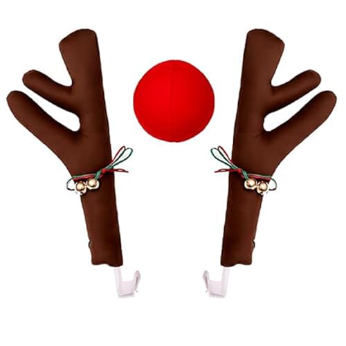 Rentier Auto Deko Weihnachten, finoki Auto Rentier Kostüm mit Glocken...