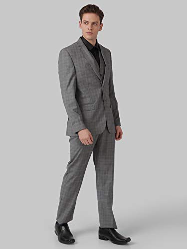 Image of Park Avenue Men's Wool Medium Grey Suits (PMDL03359-G5 40)