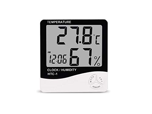 Exclusive Discount 60% Price Digital Multifunctional Desk Clock with Thermometer, Humidity Checker, Alarm Clock, Calendar, Digital Clock with 5 Functions, Alarm Clock for Nightstand, Kitchen Timer