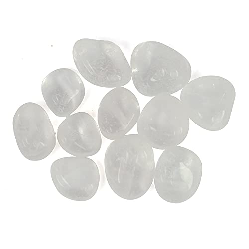 Image of Reiki Crystal Products Natural Clear Quartz Tumble Stone Raw Rough Stones for Reiki Healing and Crystal Healing Tumbled Stone (Color : Clear)