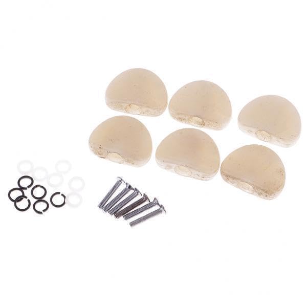 Bnf® 3x6 Pieces White Tuning Pegs Keys Machine Heads Knobs Caps for Guitar Parts Musical Instruments & Gear | Guitars & Basses | Parts & Accessories | Guitar Parts | Tuning Pegs-image-6