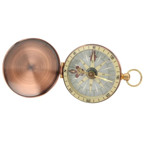 Brújula de bolsillo ZJchao para niños vintage de cobre miniatura 7