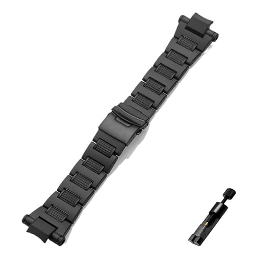 [HEZKUGU] �R���p�`�u��G-SHOCK GA-1000 1100 GW-A1100 A1000 �[���E�H�b�`�`�F�[���t�H�[���f�B���O�N���X�v�u���b�N�����Y�ɓK�����ʌ^�E�H�b�`�o���h (Black buckle)