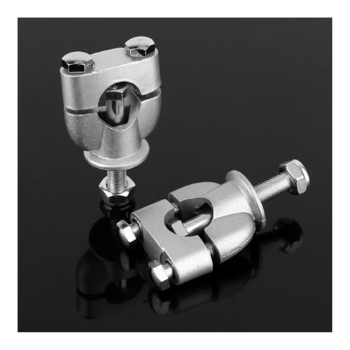 Pinces montage pour guidon argenté 7/8'' 22mm avec rehausseur moto pour VTT quad
