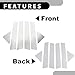 Partuto Door Pillar Window Trim - Car Front Rear Left Right Side Anti Scratch Sticker Pillar Posts Door Outer Cover - for Chrysler 300 300C 2005-2010 Plastic Chrome Silver Tone - 6 Pcs