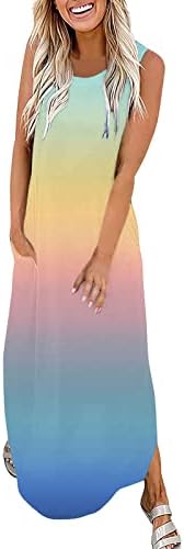 Ollysqiar Formal Dresses for Women Sleeveless Vest Round Neck Sport Dress Flowy midi Dress Deals Womens Clothes Prime Deals Pink wrap Dress Women Spring Dresses