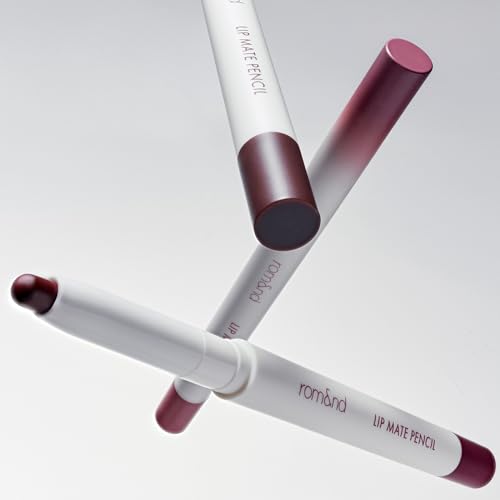 rom&nd LIP MATE PENCIL 07 Fig Spread - Precision Semi-Matte Lip Liner with Blending Brush for Effortless Natural Overlining, Contour & All-Day Wear